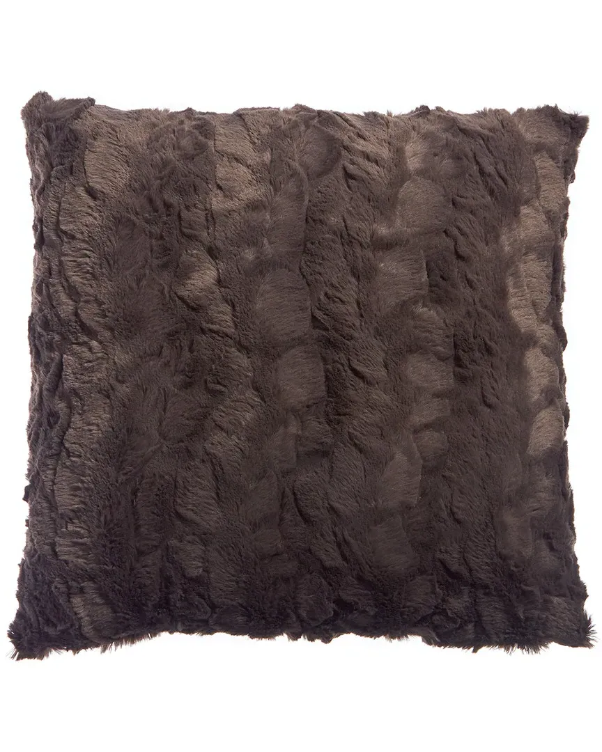 Oversized Throw Pillow - Charcoal, Faux Fur