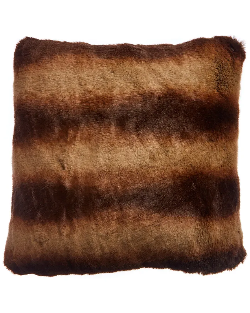 Oversized Throw Pillow - Walnut, Faux Fur