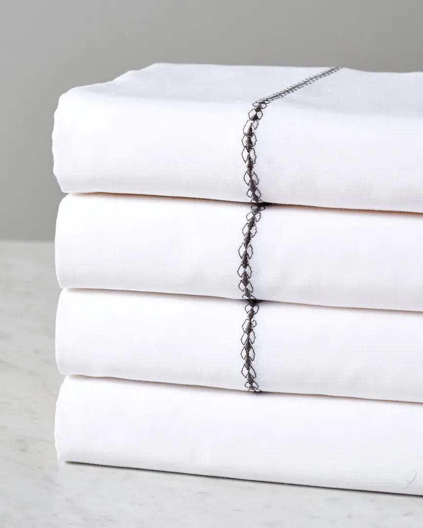 Wall Street Sheet Set - White Grey, Cotton image