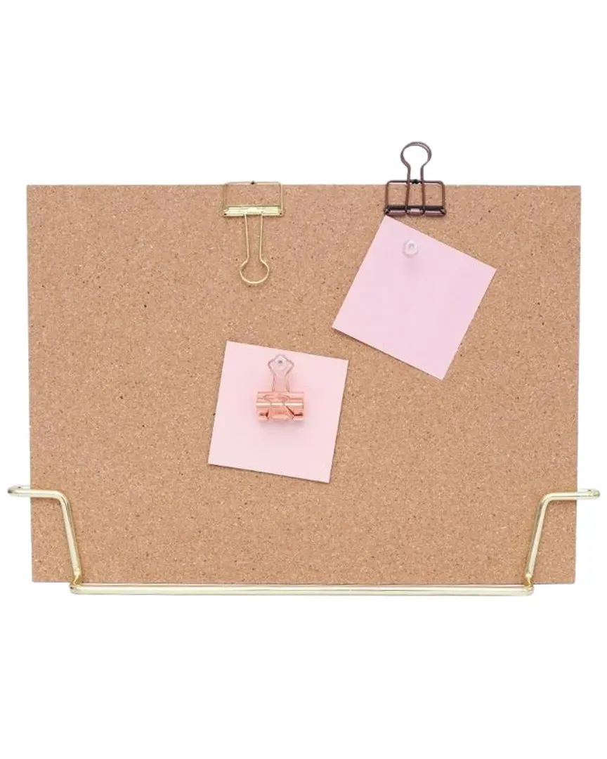 Standing Cork Bulletin Board - Gold image
