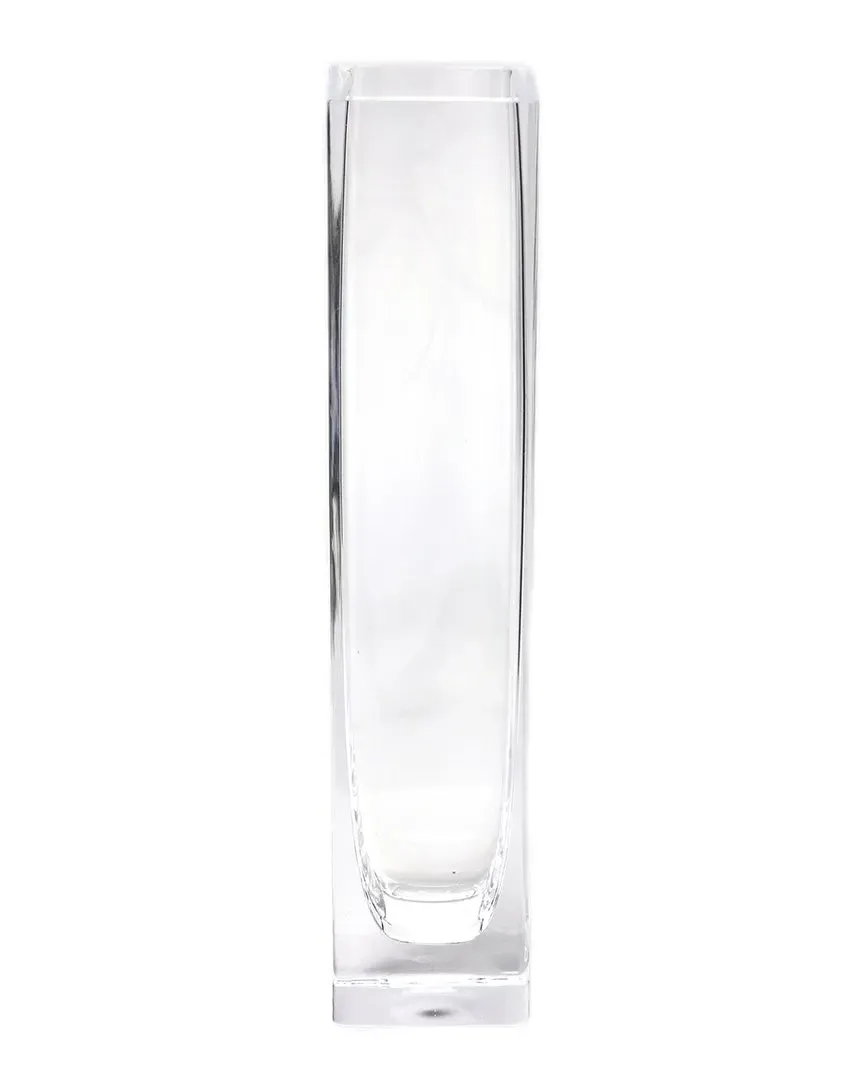 10in Quadrato Bud Vase - Clear, Glass image
