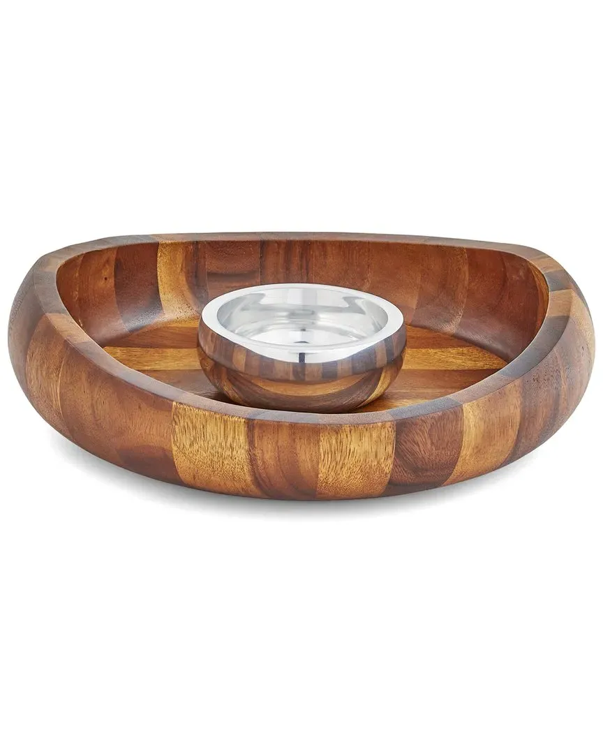 Butterfly Chip & Dip - Brown, Acacia Wood image