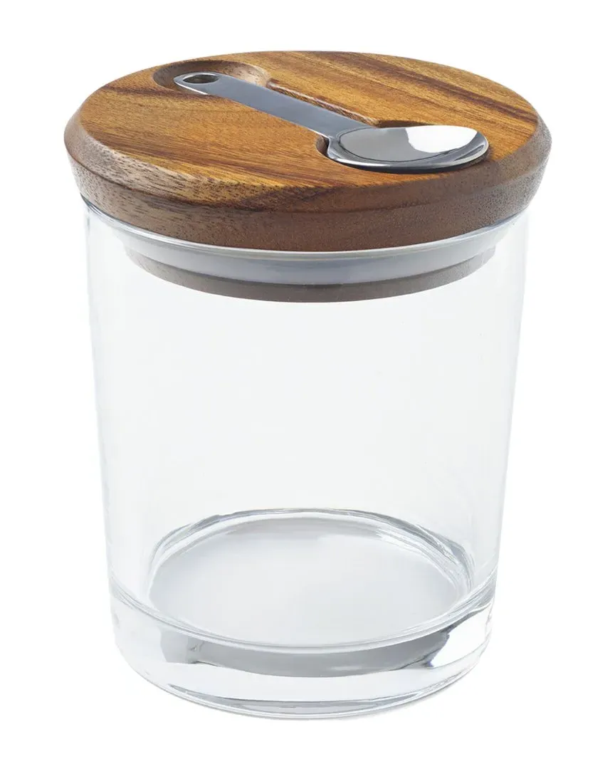 Cooper Canister with Scoop - Brown, Acacia Wood image