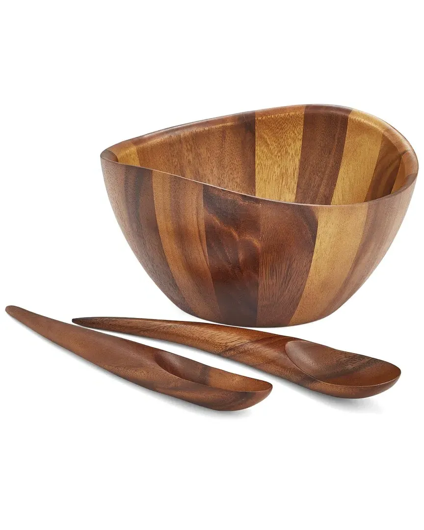 Harmony 3pc Salad Set - Brown, Acacia Wood image