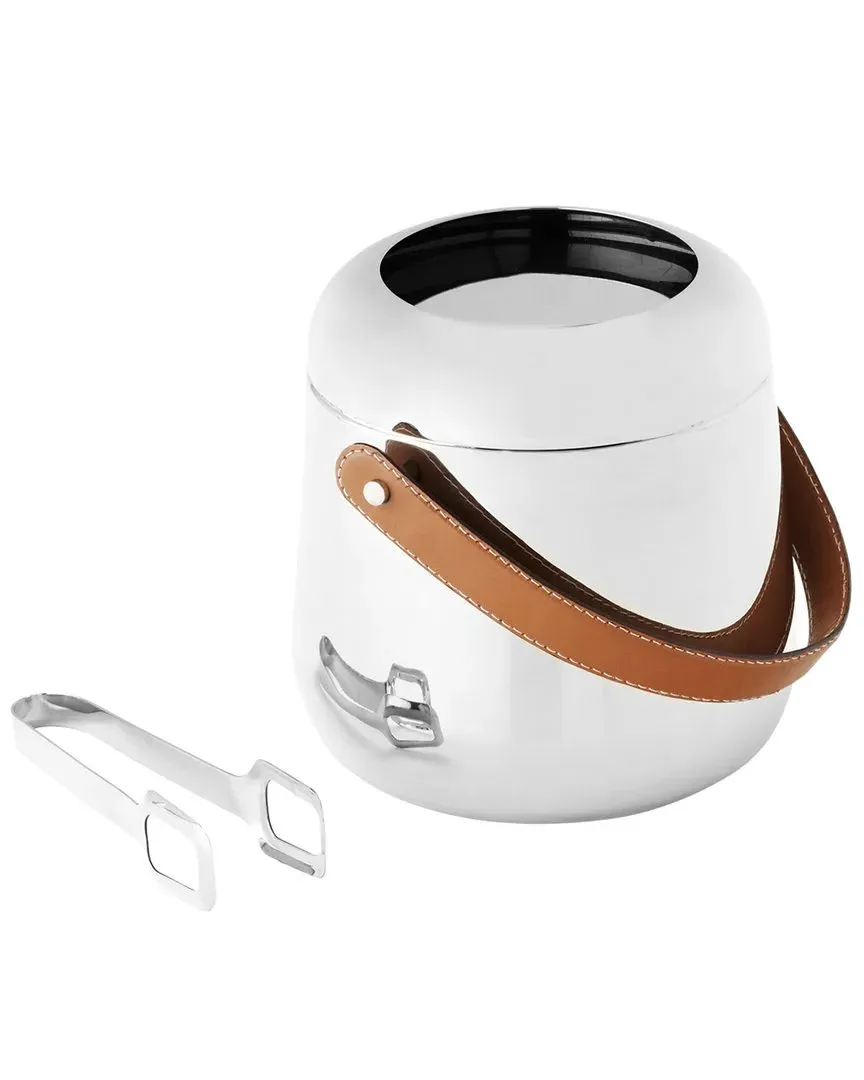 Ice Bucket with Tongs - Silver, Alloy image