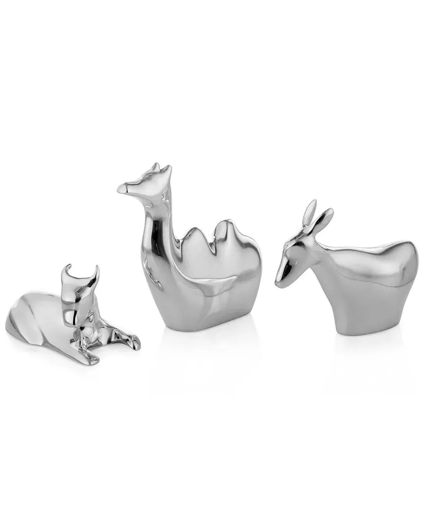 Miniature Nativity Animals Set - Silver image