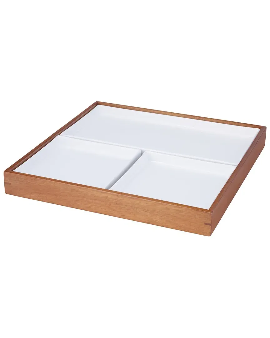 Nambe Duets Bento Box - Brown, Acacia Wood image