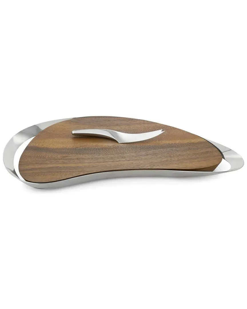 Pulse Cheese Board with Knife - Brown, Acacia Wood