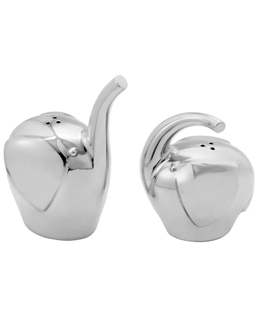Savanna Elephant Salt & Pepper Shakers - Silver, Nambe Alloy image