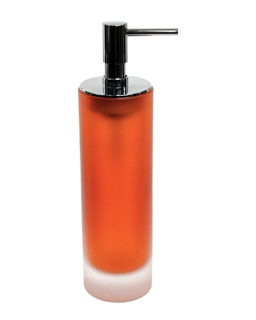 Free Standing Glass Soap Dispenser - Orange