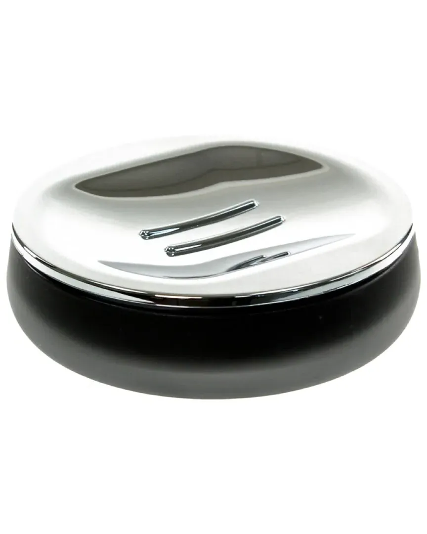 Nameeks Round Soap Dish - Black, Glass image