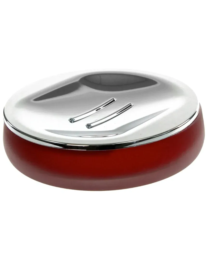 Round Soap Dish - Red, Thermoplastic Resin