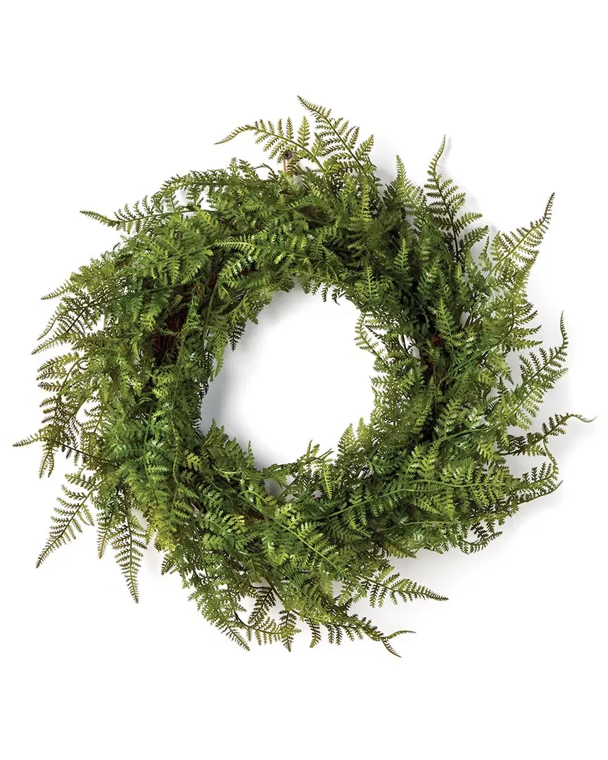 18in Fern Wreath - Green image