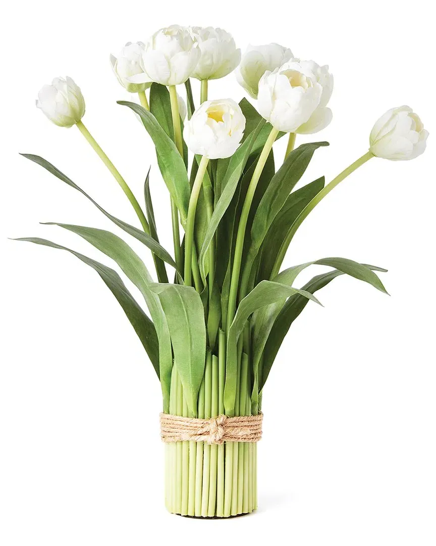 19in Peony Tulip Drop-In - White image