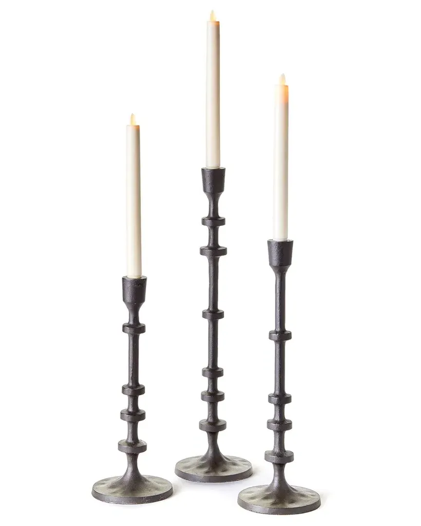 Abacus Set of 3 Taper Holders - Bronze, Aluminum image