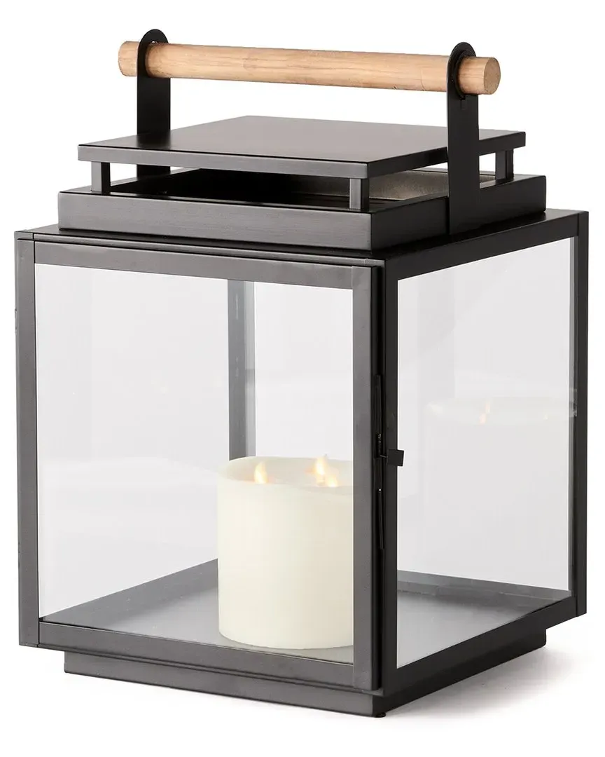 Adwin Large Outdoor Lantern - Black, Stainless Steel image