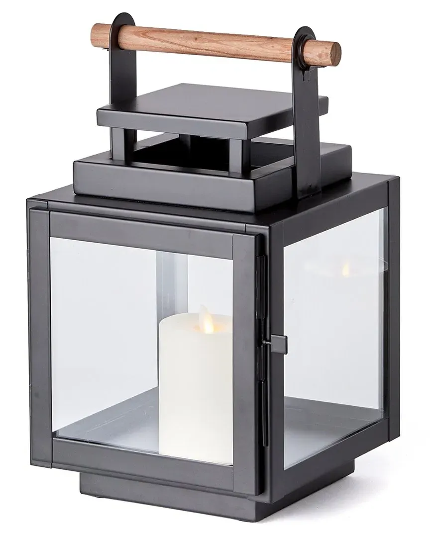 Adwin Small Outdoor Lantern - Black, Stainless Steel image