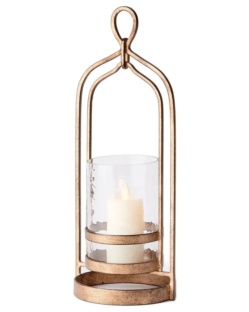 Amara Small Hurricane Lantern - Gold, Glass image