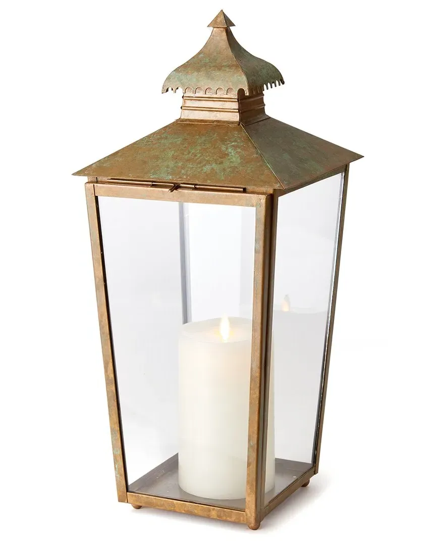 Anders Large Lantern - Brown, Iron