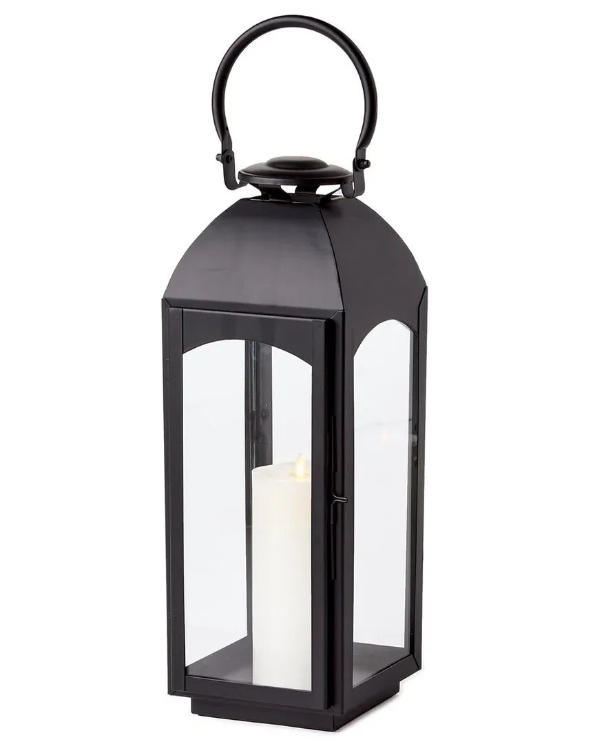 Antoinne Large Outdoor Lantern - Black, Iron