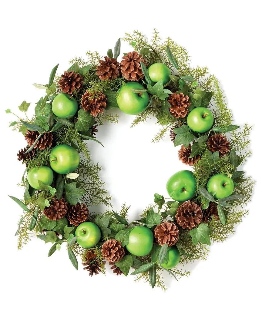 Apple & Mixed Botanicals Wreath - Natural