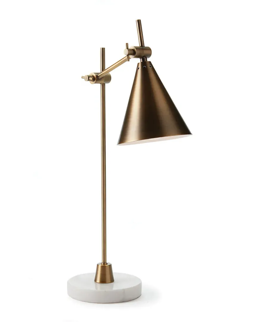 Arnoldi Adjustable Desk Lamp - White Marble, Brass image