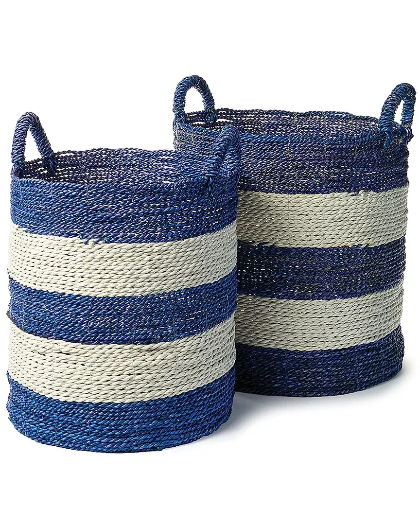 Barclay Butera Totes Adore Storage Basket - Blue, Seagrass