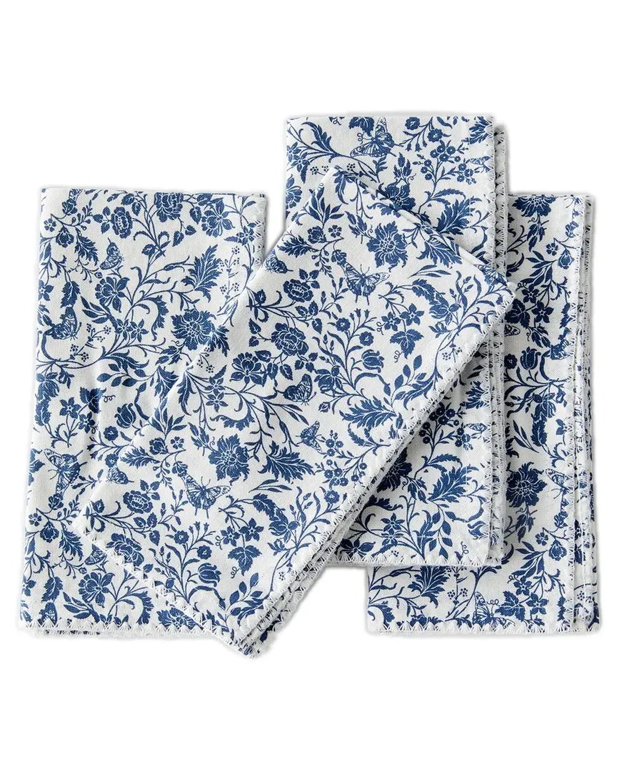 Bella Set of 4 Napkins - Blue, Cotton