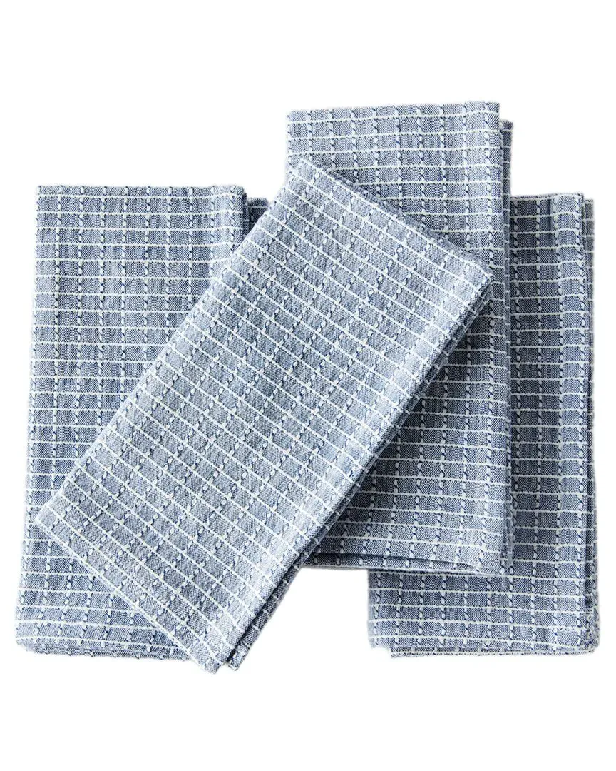 Blake Set of 4 Napkins - Blue, Cotton