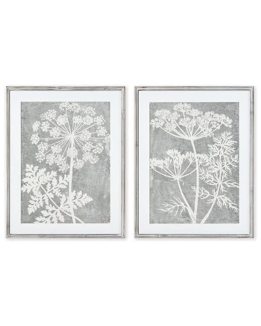 Blooming Queen Anne's Lace Print Set - Glass, MDF image