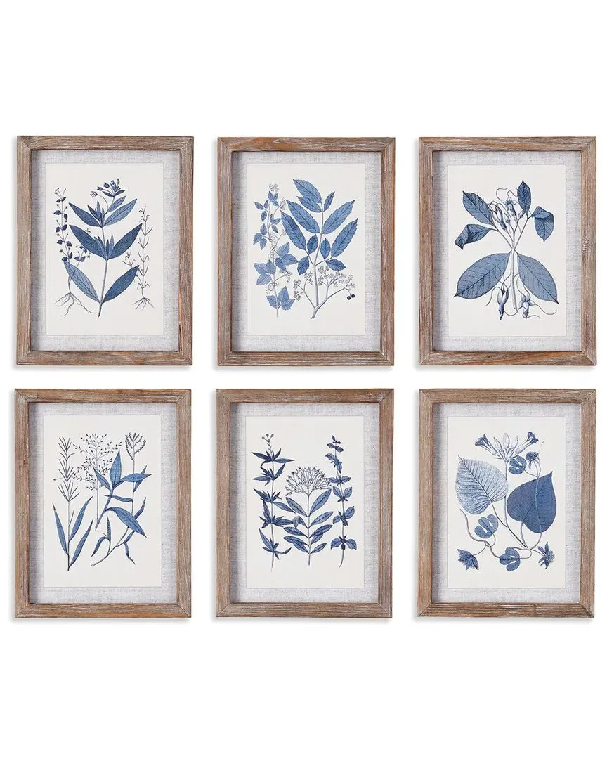 Blue Leaf Petite Prints Set - Glass, MDF image