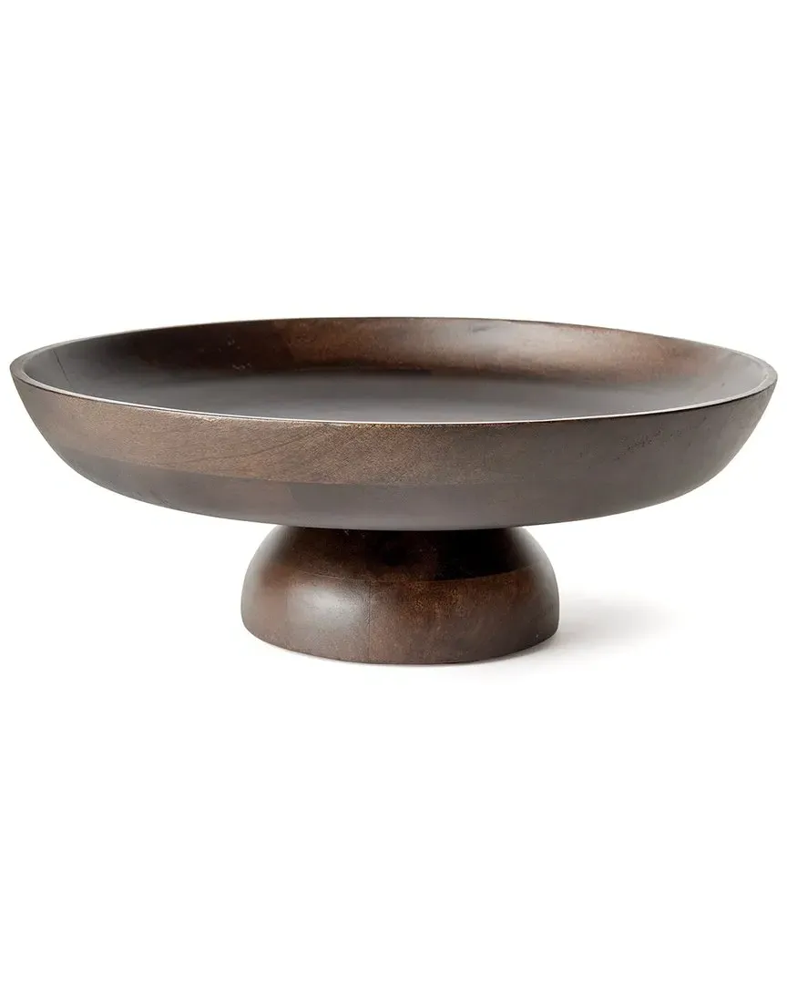 Bowie Footed Bowl - Black, Mango Wood image