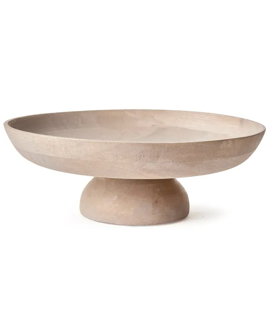 Bowie Footed Bowl - Grey, Mango Wood