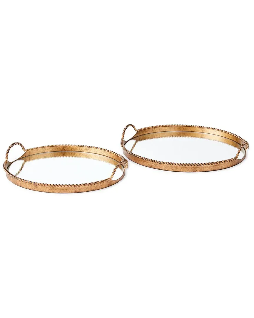 Braiden Mirrored Tray - Gold, Cast Iron image