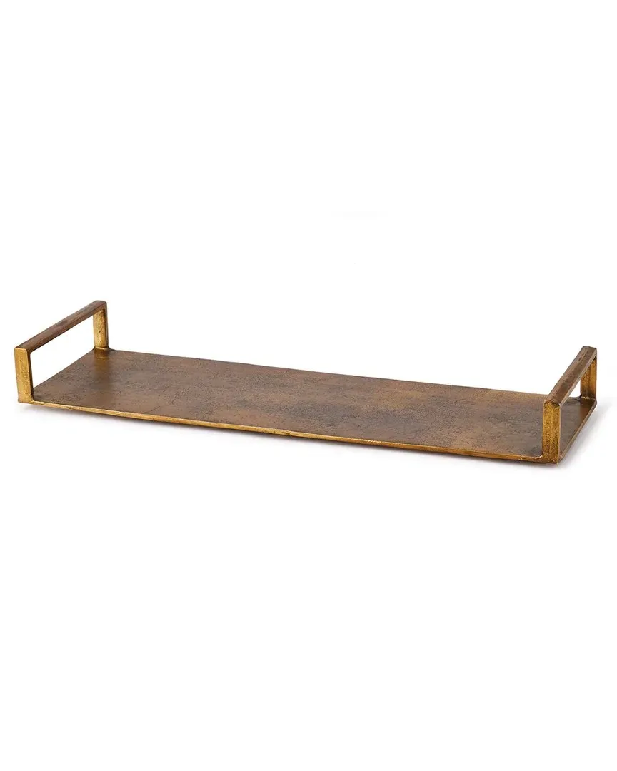 Cabot Rectangular Tray - Gold, Aluminum