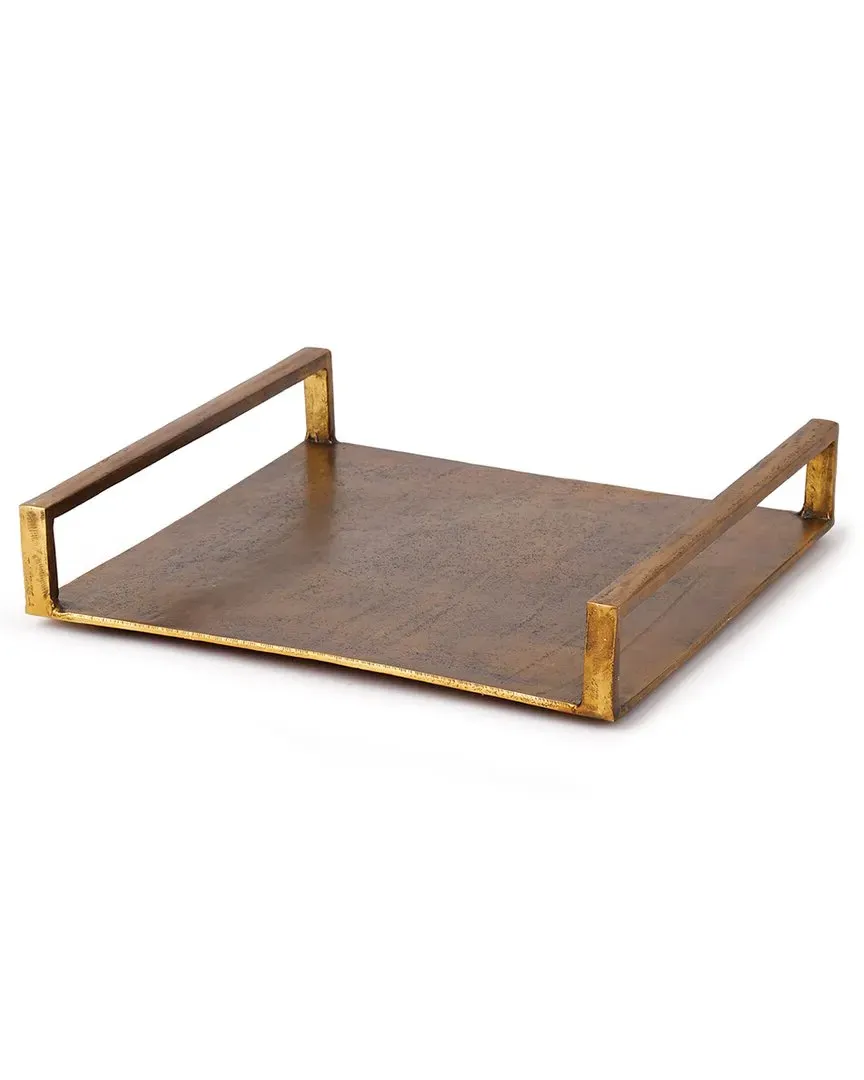 Cabot Square Tray Large - Gold, Aluminum image