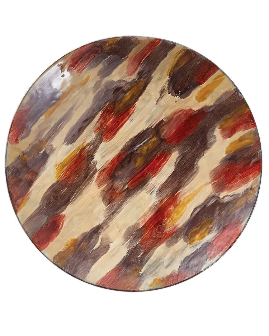 Carnelian Decorative Plate - Multicolored, Enameled Iron image