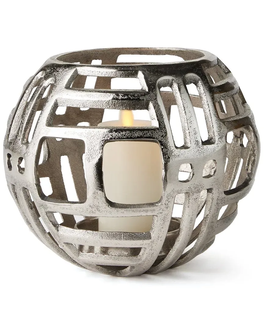 Cecil Medium Hurricane Candle Holder - Silver, Aluminum image