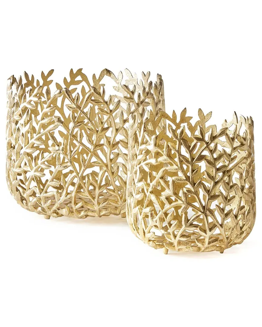 Celine Set of 2 Cachepots - Gold, Aluminum image