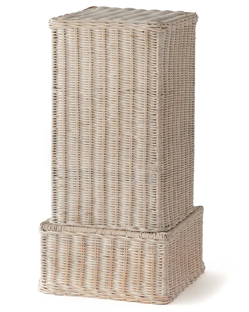 Charleston Short Rattan Pedestal - Natural image