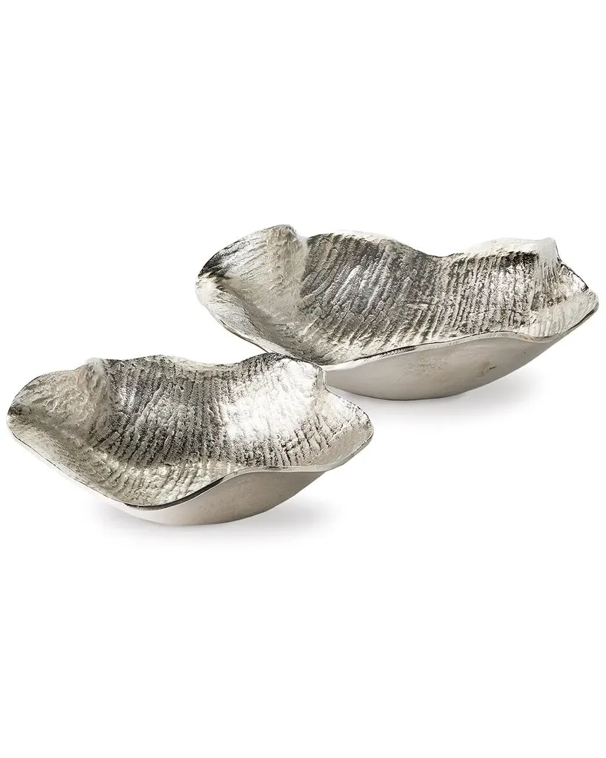 Clarice Decorative Bowls Set of 2 - Silver, Aluminum