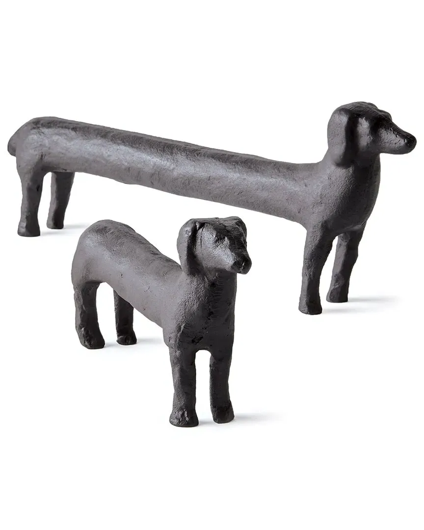 Connley Set of 2 Dog Figurines - Black, Aluminum image
