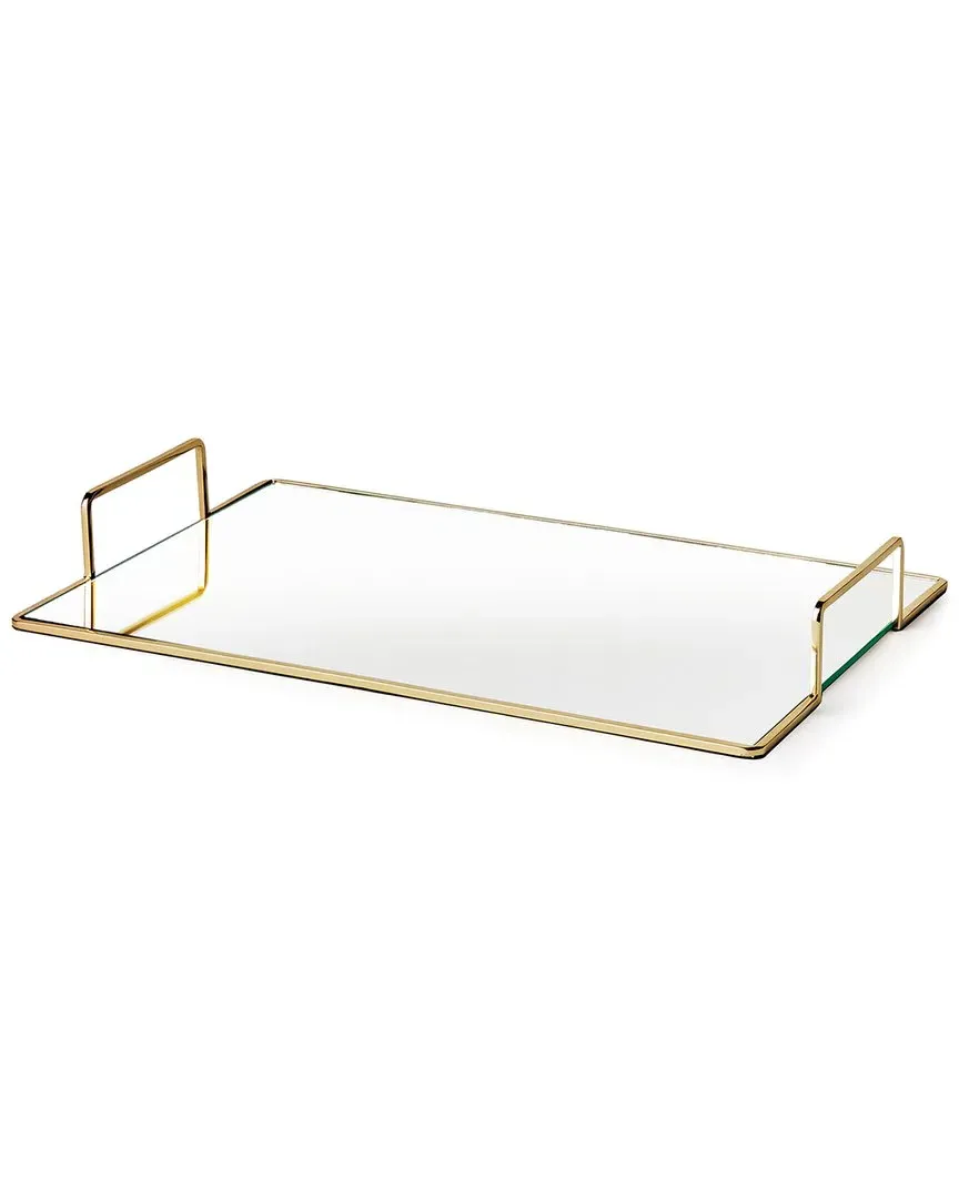 Covina Large Decorative Tray - Gold, Glass image