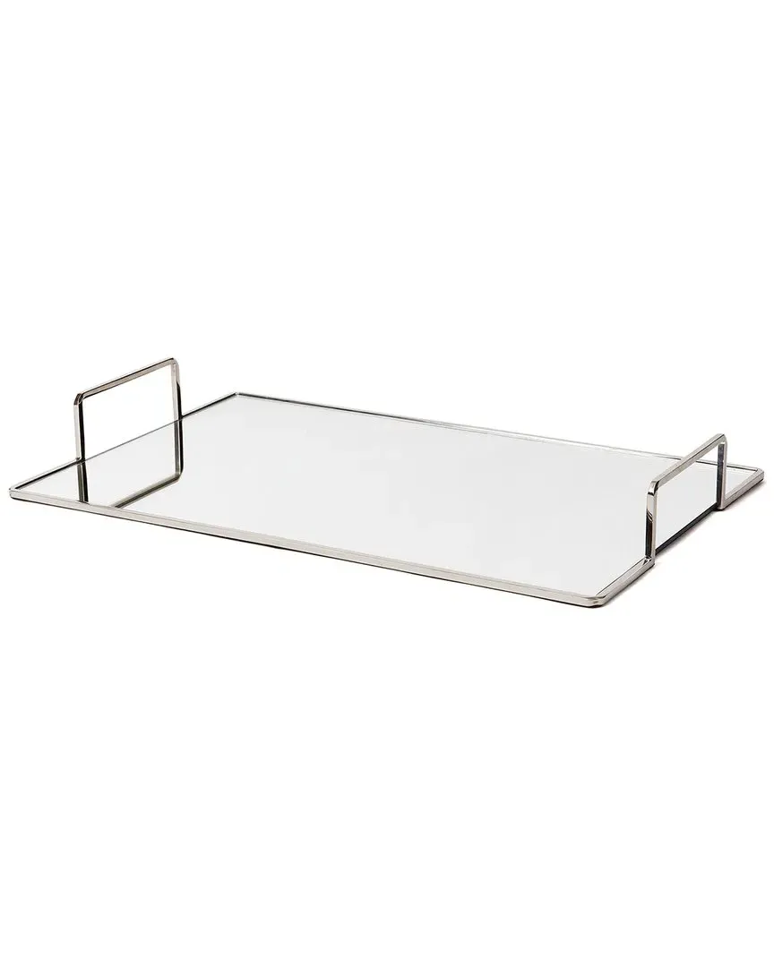 Covina Large Decorative Tray - Silver, Glass