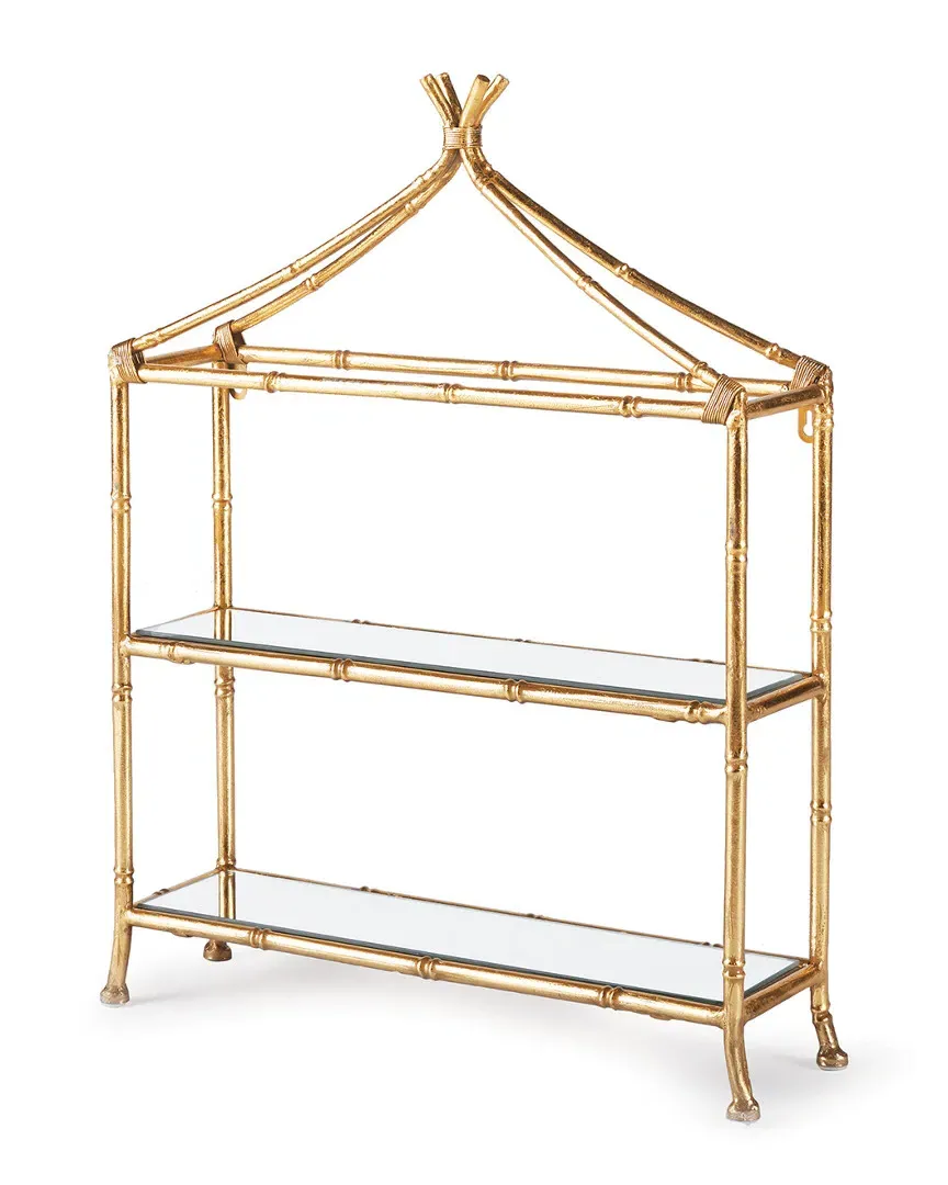 Daphne 2-Tier Curio Shelf - Gold, Iron image