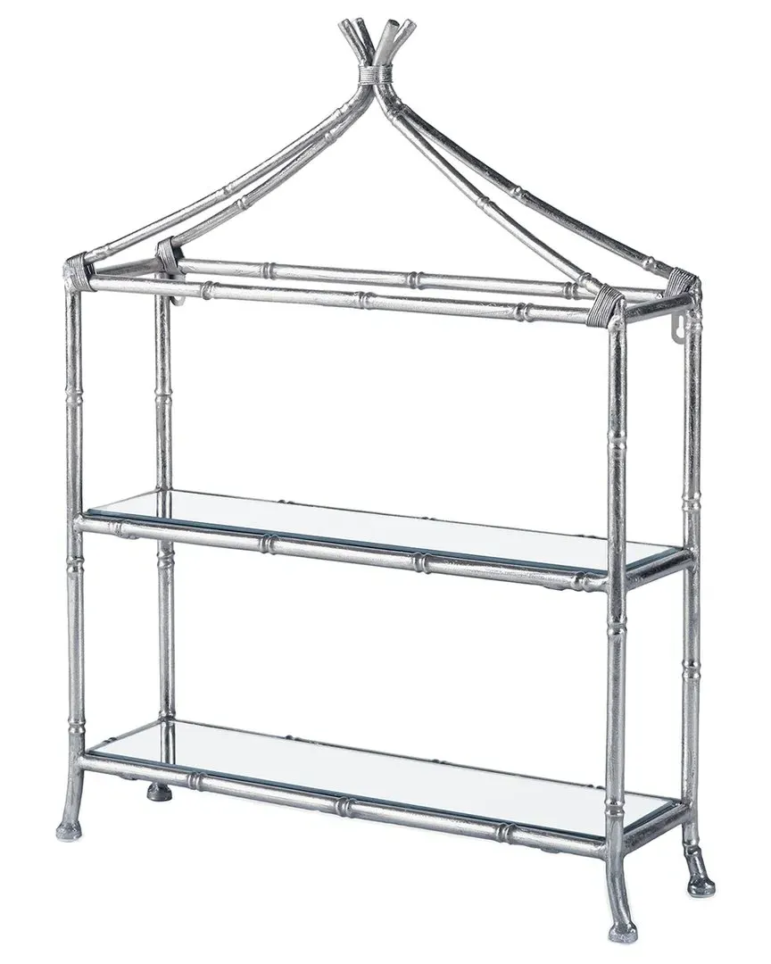 Daphne 2-Tier Curio Shelf - Silver, Iron