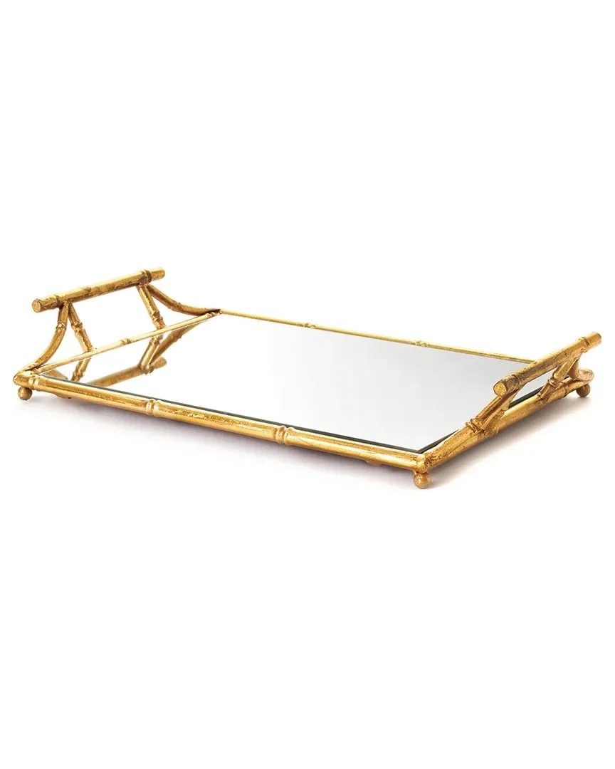 Daphne Mirrored Tray with Handles - Gold