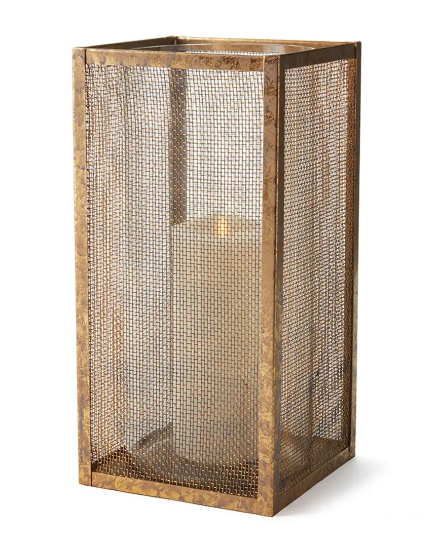 Diego Hurricane Candle Holder - Antique Gold, Iron