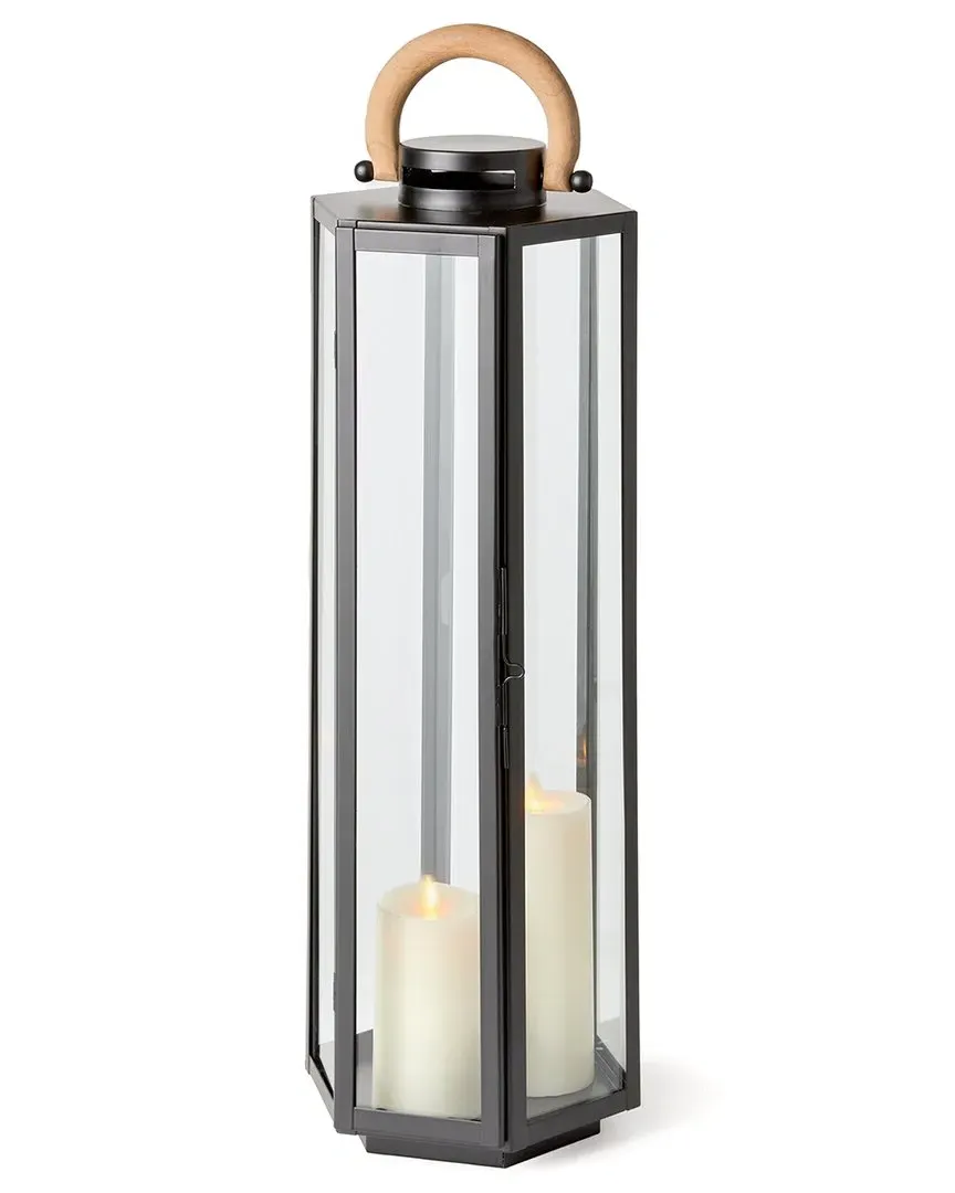 Dockside Outdoor Lantern - Black, Glass