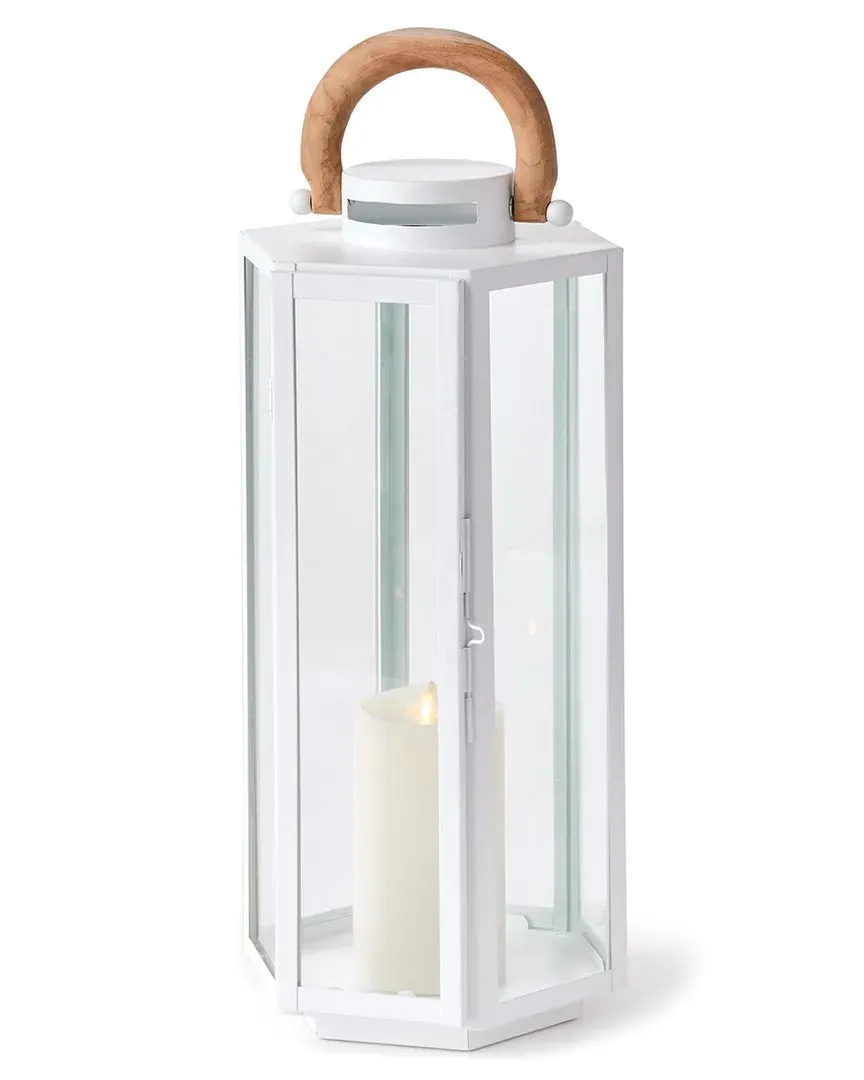 Dockside Outdoor Lantern - White, Glass
